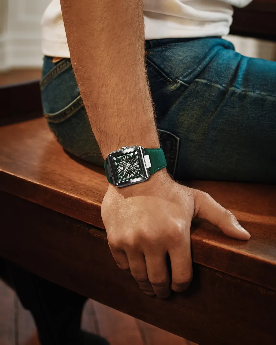 Green Dial Leather Strap Series X 98A343 | Bulova